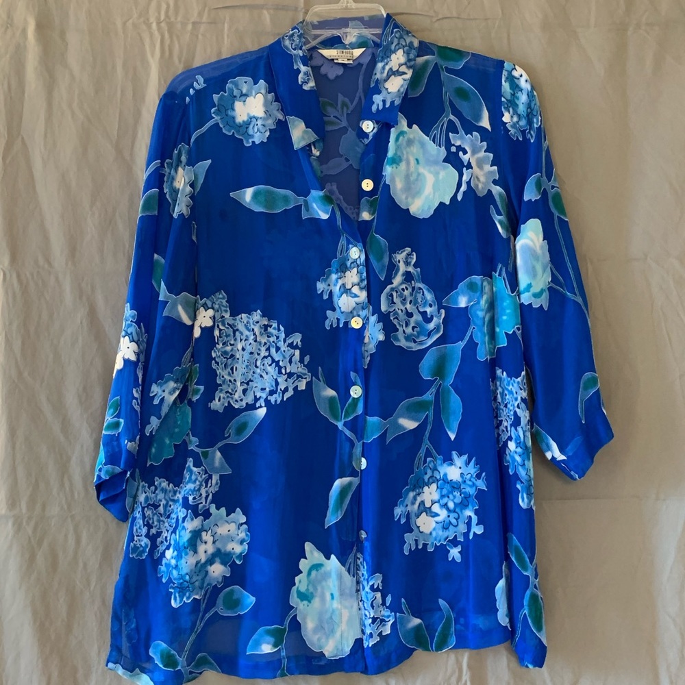 1X Stonebridge gorgeous ultra sheer blouse